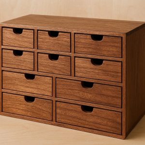 10 Wooden Multi Drawer Storage Box Organizer