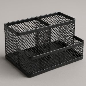 5 Metal Mesh Office Supply Holder