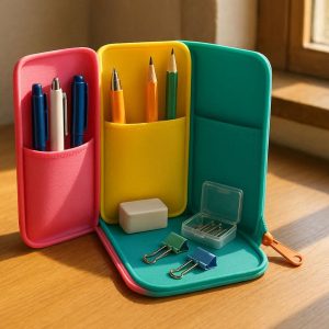 Foldable Silicone Travel Pencil Case
