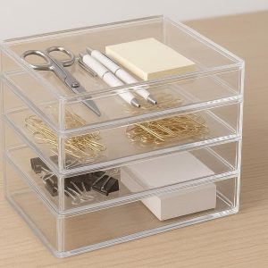 9 Stackable Acrylic Desktop Organizer Box Set